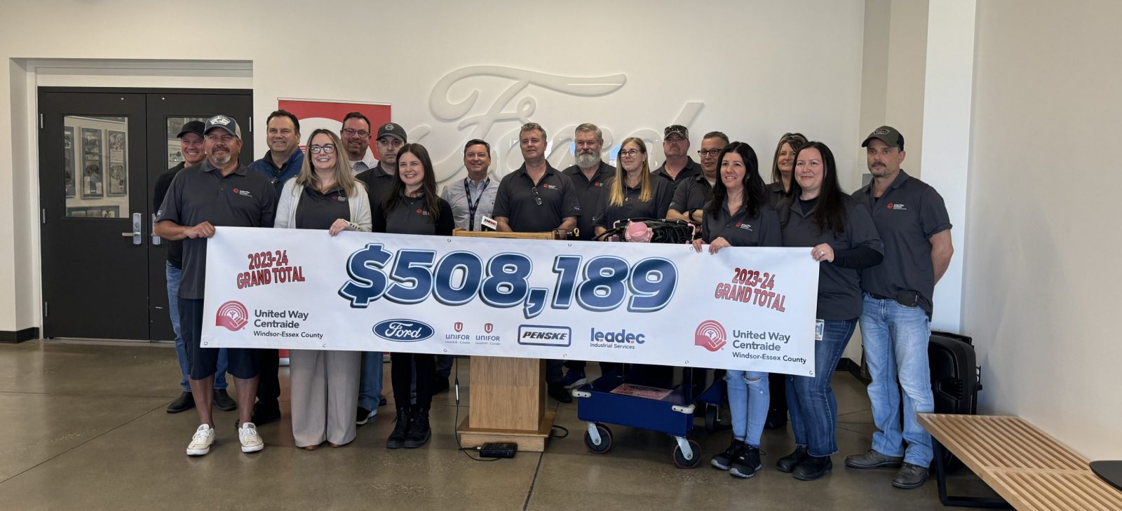 Ford Windsor Operations, UNIFOR Locals 200 & 240,business partners raise $508,189 in support of United Way Post Featured Image
